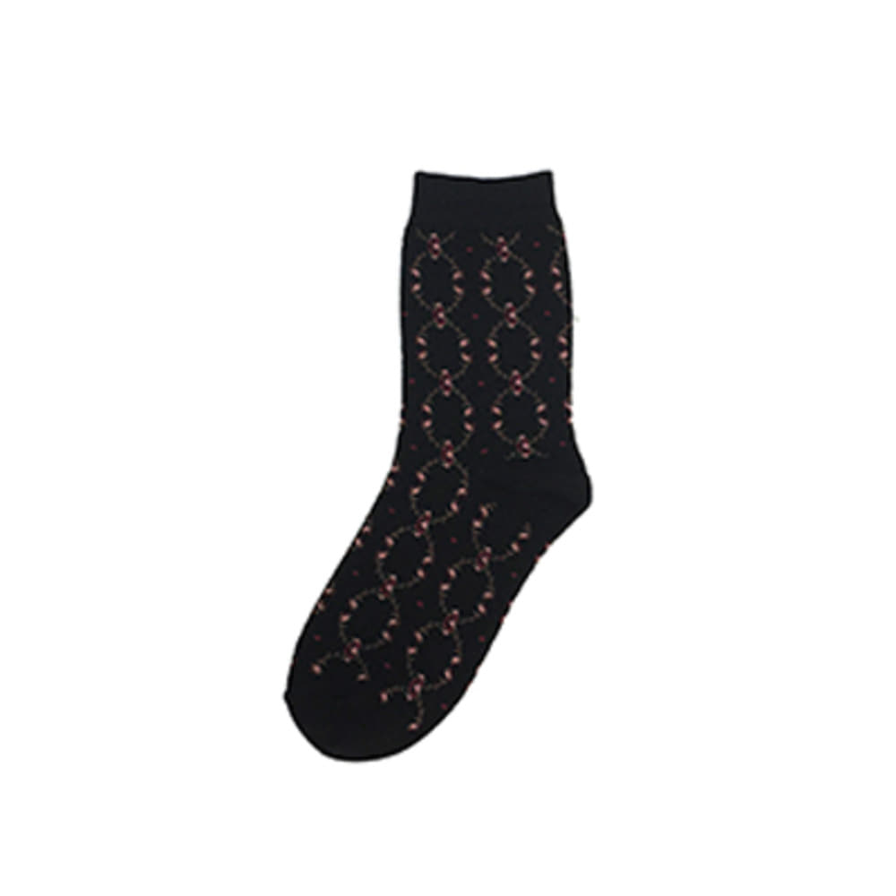 [margarin fingers and i hate monday ]ROSE PATTERN SOCKS