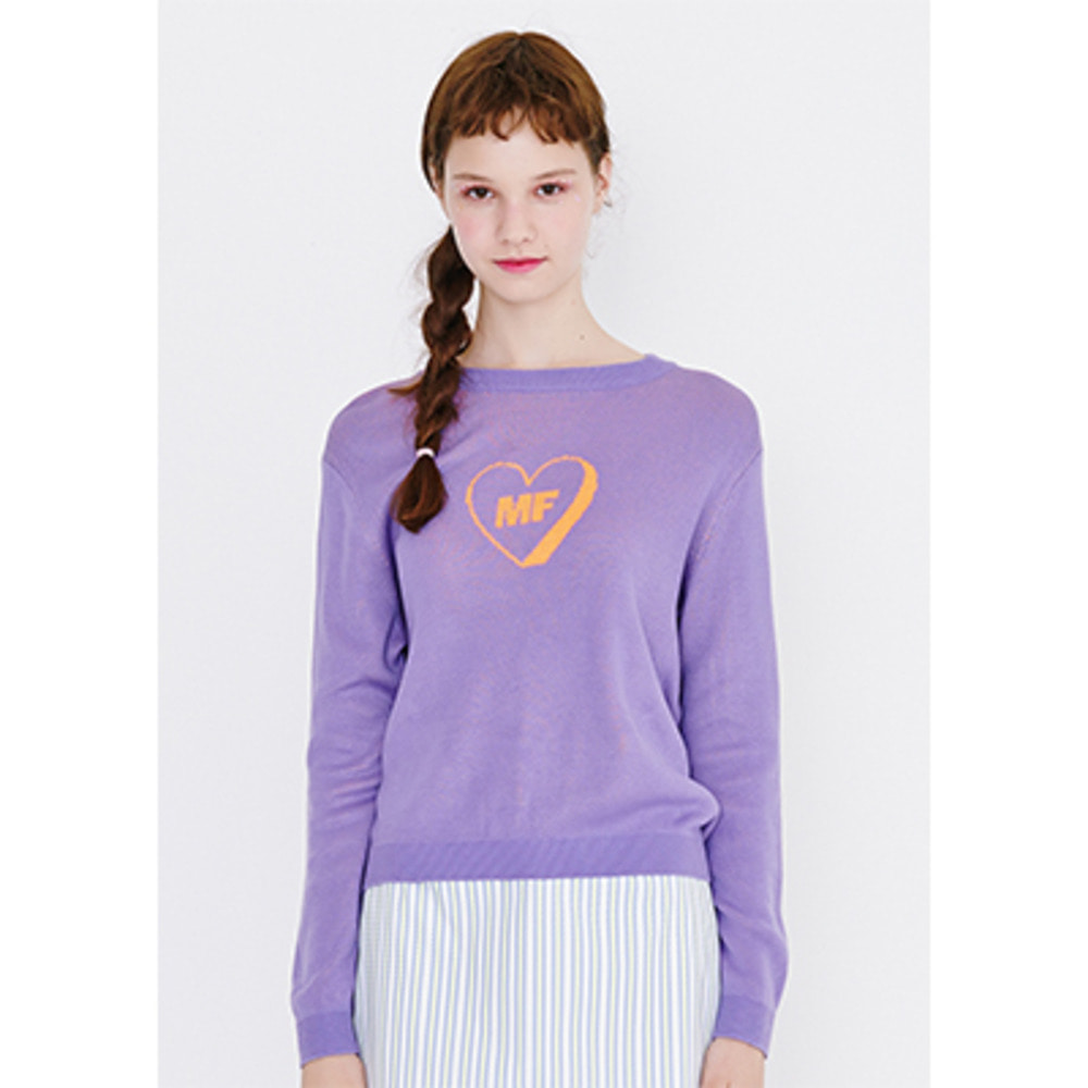 MF heart knit (purple)