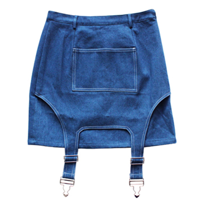 [50%SALE]denim overalls skirt